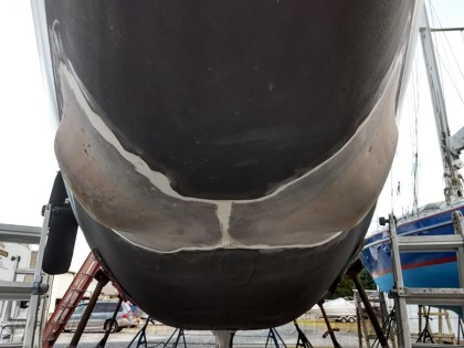 1999 Beneteau 38 Oceanis Bow Thruster Tube Install - 34