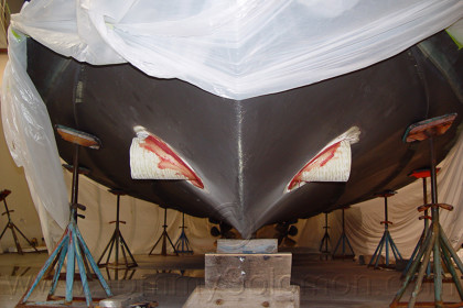 Bow Thruster 47 Riviera Install - 13