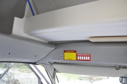 Custom glass cold-mold shelf, within nose cone - 37