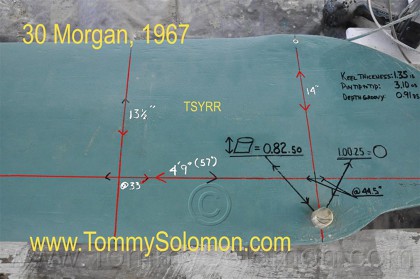 1967 Morgan 30 Swing Keel/Center Board Dimensions - 7