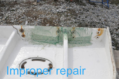 Sea Ray 310 Swim Platform - Fixing an Incorrect Repair - 6