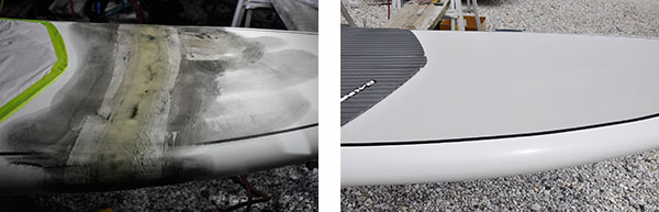 Starboard SUP Repair During and After