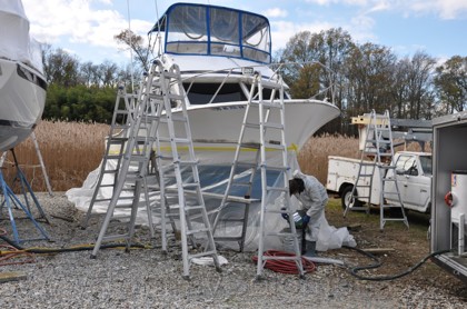 1976 Chris Craft SF 32 Core Replacement/Soda Blast 