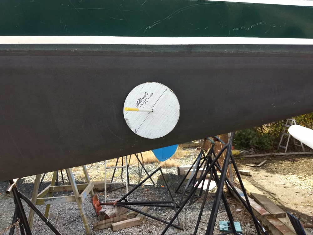 1999 Beneteau 38 Oceanis Bow Thruster Tube Install - 1