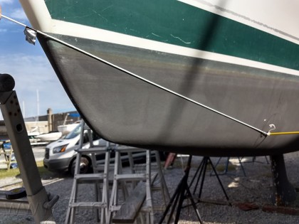 1999 Beneteau 38 Oceanis Bow Thruster Tube Install - 9