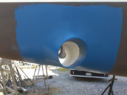 1999 Beneteau 38 Oceanis Bow Thruster Tube Install - 54
