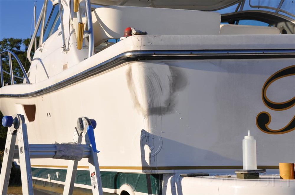 38 Pursuit Swim Platform Damage - 64