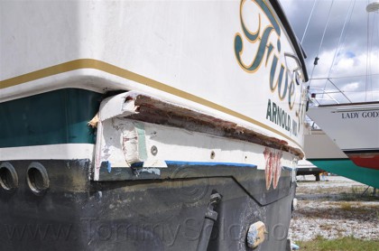 38 Pursuit Swim Platform Damage - 23