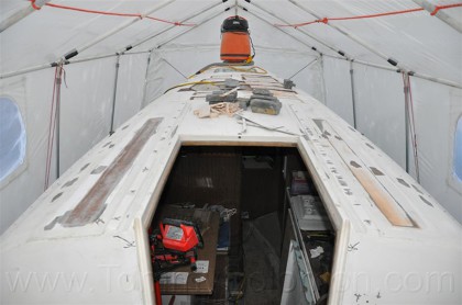 Mast Base Failure Results in Entire Cabin Top Re-Core - 60