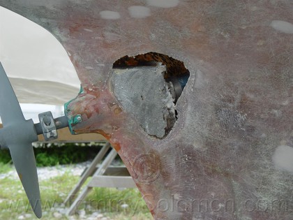 Jeff Hickman Peel/Laminate 1708 X2, W/8084 after lightning strike - 110