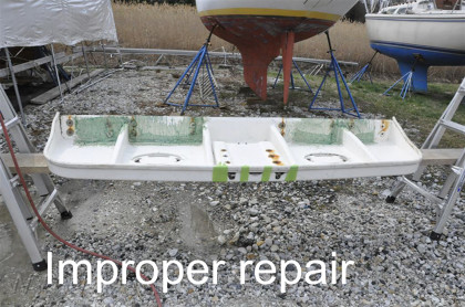 Sea Ray 310 Swim Platform - Fixing an Incorrect Repair - 1
