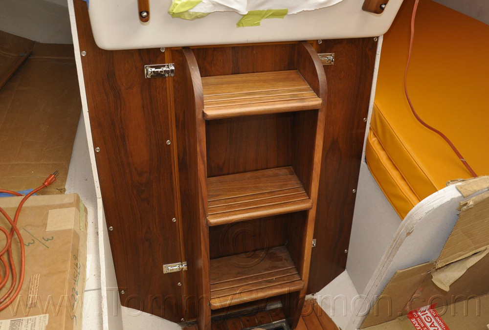 Teak Companionway Ladder Refurb - 37