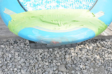 Surfboard Repair - During